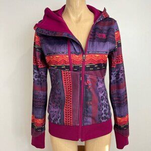 The North Face Zip Hoodie Jacket Geometric Animal All Over Print Women’s Small